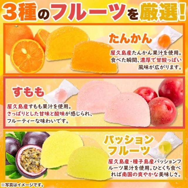 ゼリーグミソフトグミ果汁屋久島文化祭子供会ペクチンゼリー個包装大容量【お徳用】屋久島フルーツのペクチンゼリー3種500g天然生活 