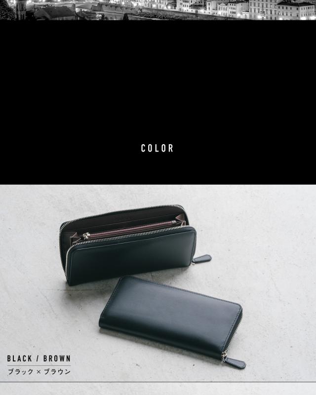 長財布 メンズ 本革 スキミング防止機能 財布 イタリアンレザー ラウンドファスナー レザー