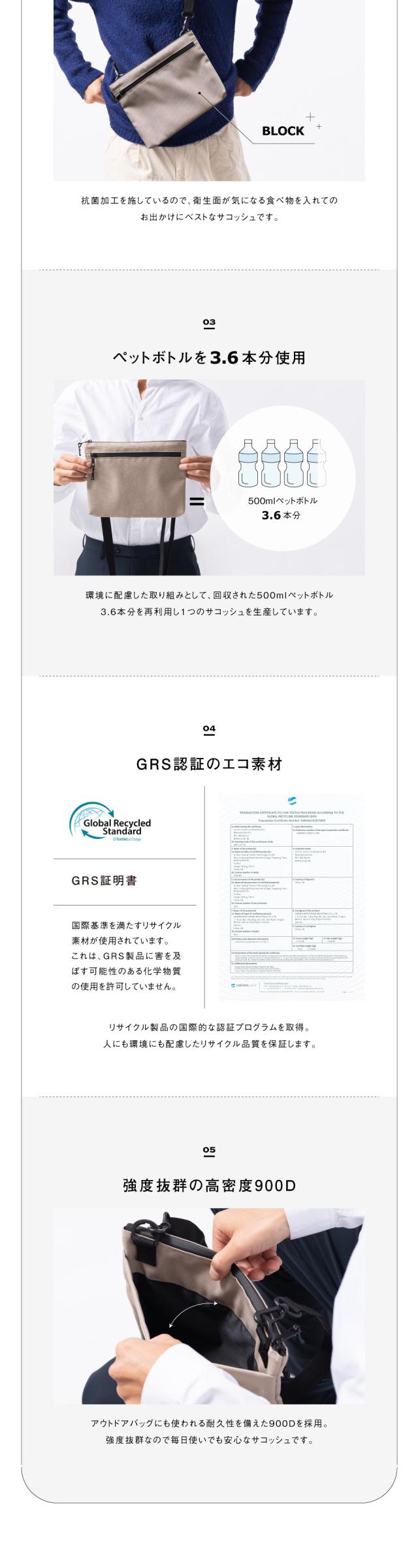 es-02 R-PET サコッシュ