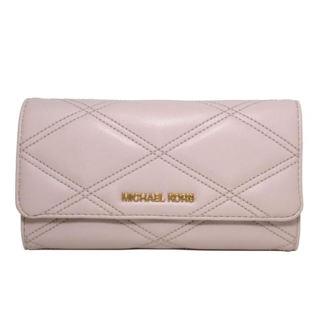マイケルコース 財布 長財布 MICHAEL KORS ジェット セット トラベル 三つ折り ヴィーガンレザー 35S2GTVF3U POWDER BLUSH(ライトピンク系) アウトレット レディース マイケルコース 財布 長財布 MICHAEL KORS ジェット セット トラベル