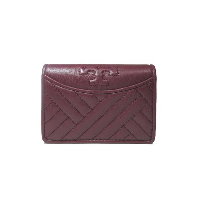 トリーバーチ アウトレット Tory Burch カードケース 1018 609 レザー Alexa Foldable Mini Wallet キルティング風 マチあり カー 激安の Alimamiy Ru