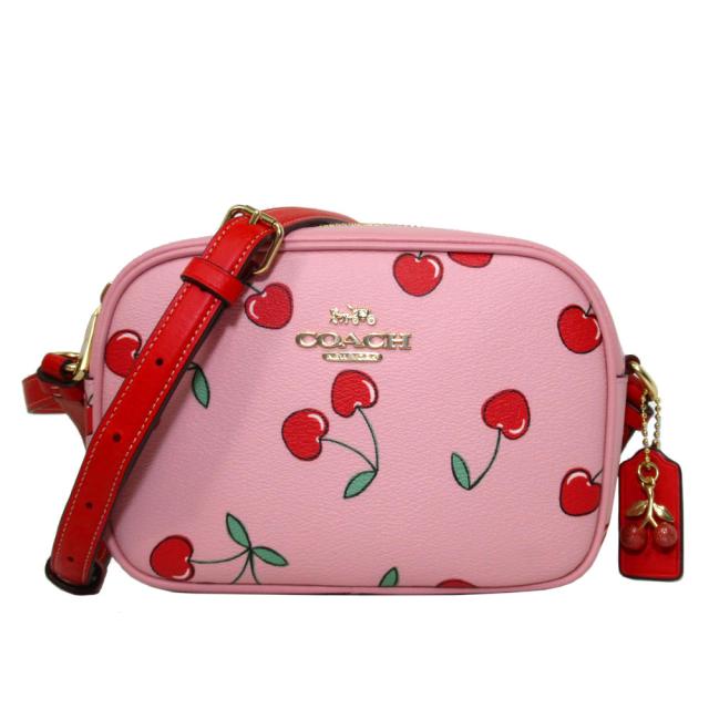 新品 コーチCOACH ジェイミーカメラバック ハートチェリー　シグネチャー