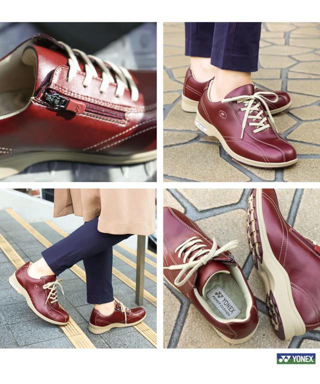 ヨネックス ウォーキングシューズ レディース yonex 3.5e 幅広 撥水 抗菌 防臭 冷感 軽量 軽い 防滑 疲れにくい 履きやすい おしゃれ コンフォートシューズ カジュアルシューズ スニーカー 靴 シューズ 黒 ブラック レッド パールカーキ YONEX パワークッションL30F SHWL30F