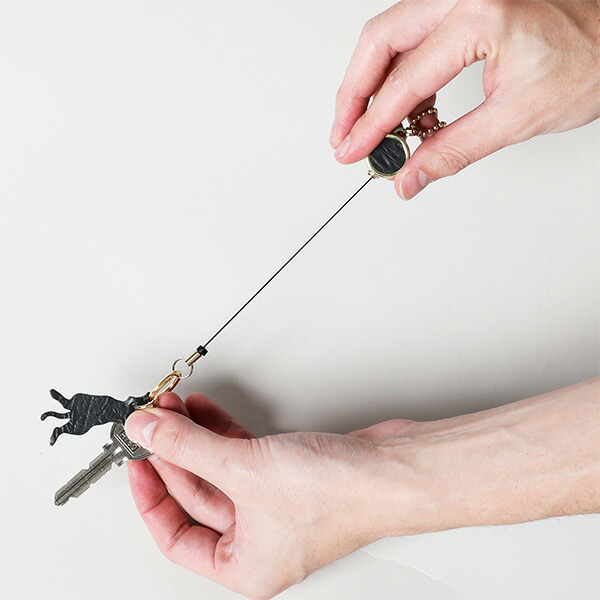 aoneco アオネコ リール付きキーホルダー