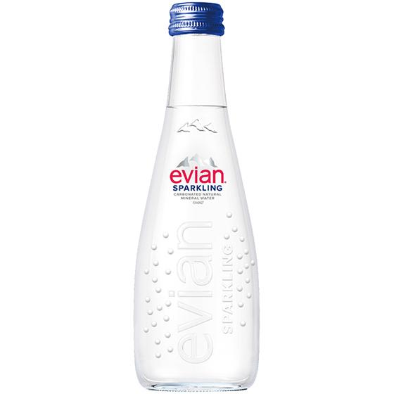 evian エビアン スパークリング グラスボトル 発泡 瓶 330ml
