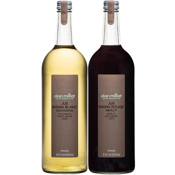 アラン・ミリア ソーヴィニヨン・ブラン種 白グレープジュース ＆メルロー種 赤グレープジュース 1000ml 2本セット