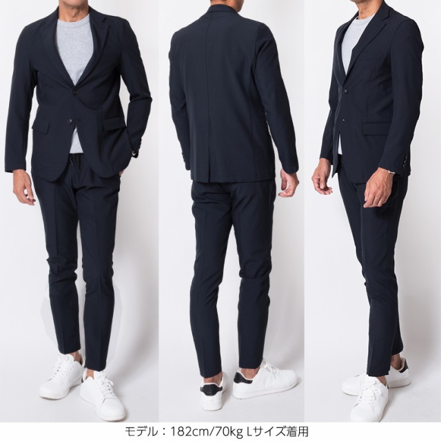 カジュアルスーツ メンズ ストレッチ セットアップ