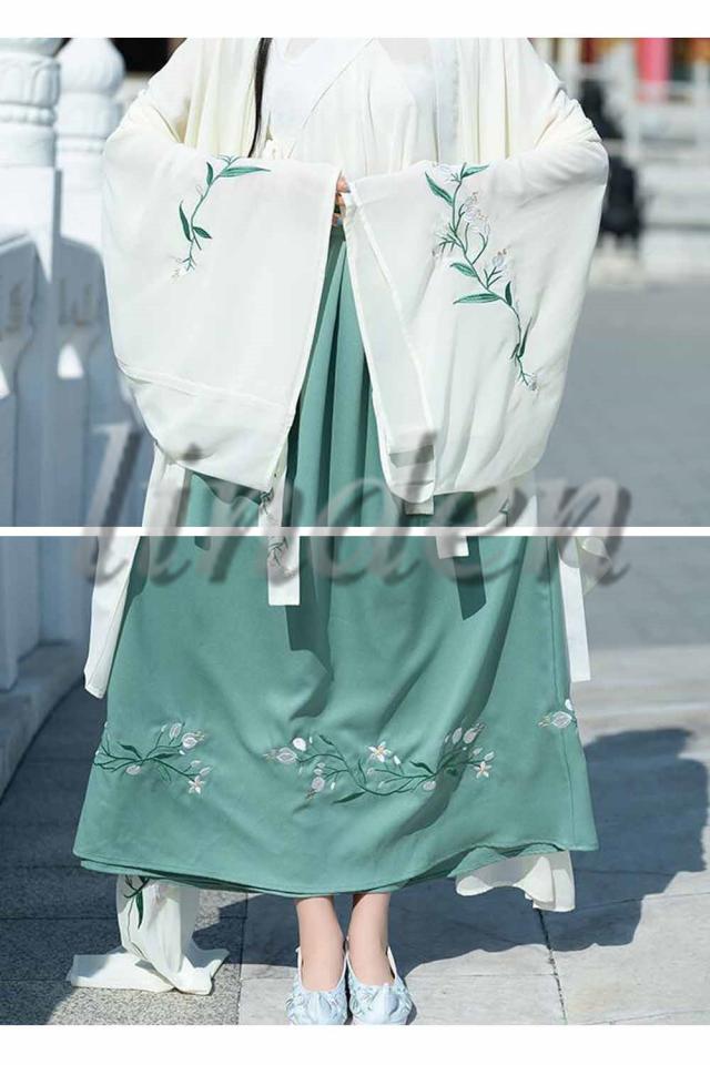 新元号 令和 記念 漢服 唐装 改良漢元素 刺繍 女性 5点セット 女の子