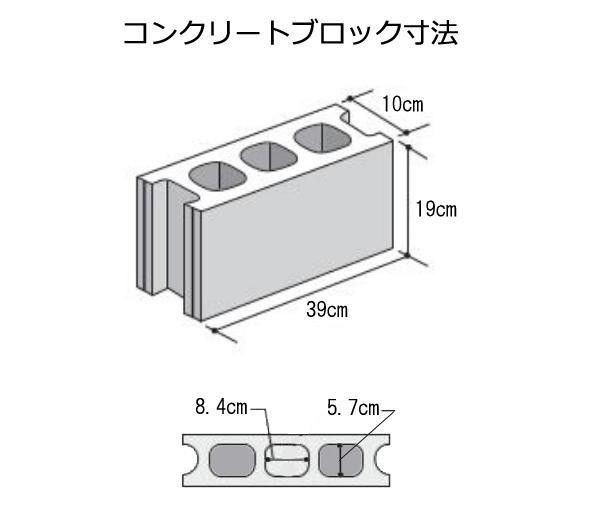 久保田セメント工業 コンクリートブロック 新素材新作 Jis規格 基本型 厚み10cm C種