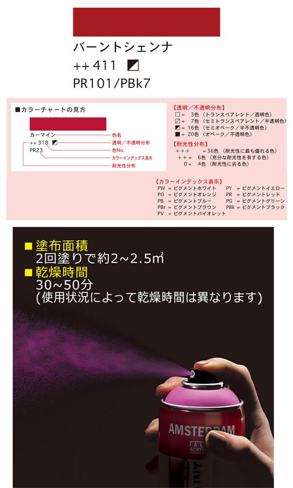 ターレンス アムステルダム スプレーペイント 400ml バーントシェンナ T1716 411 4048の通販はau Pay マーケット リラの女王様 商品ロットナンバー