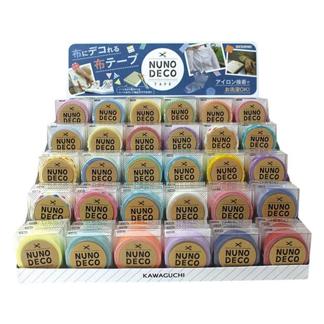 現金特価 デザインテープ マスキングテープ 布用テープkawaguchi カワグチ 手芸用品 Nuno Deco Series ヌノデコテープ 置き型什器セット 11 人気が高い Theblindtigerslidell Com