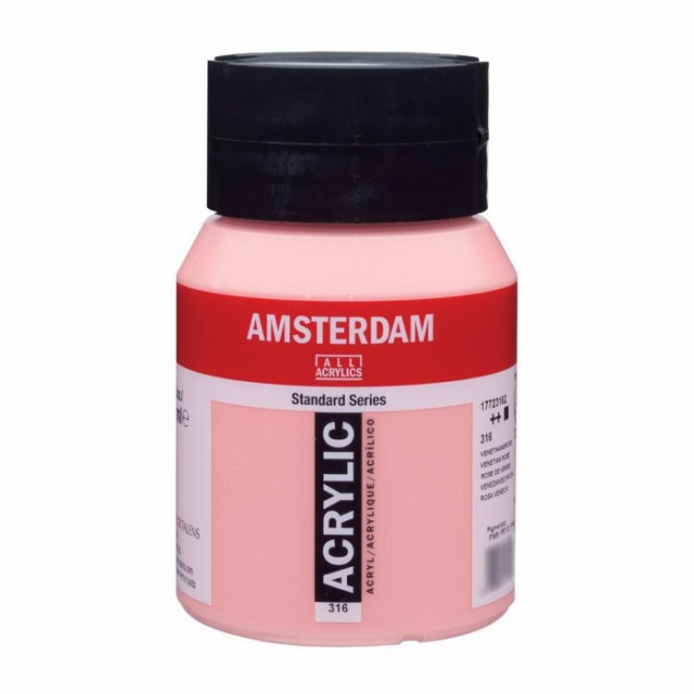 AMSTERDAM アムステルダム アクリリックカラー500ml ベネシャンローズ