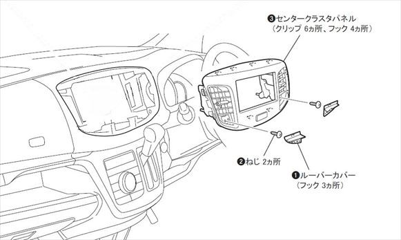 スズキ ワゴンR (MH34S/MH44S) H24~現在 2DINナビ取付キット オーディオ/パネル S01S