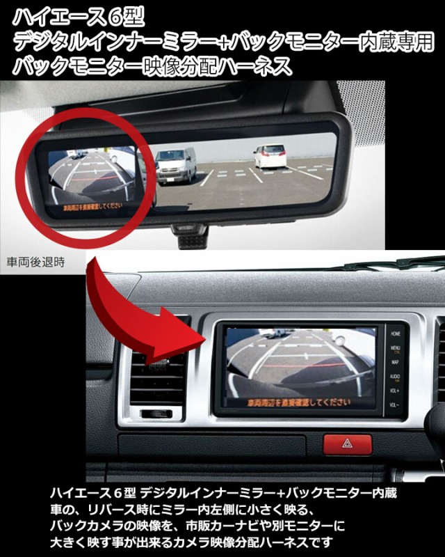 ハイエース200系 ハイエース6型 デジタルインナーミラー+バック