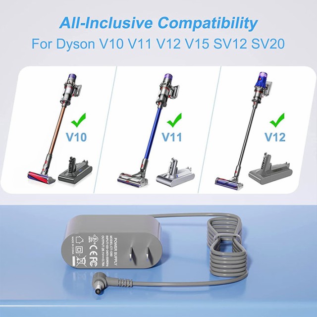 ダイソン v10 互換 チャージャー 充電アダプター dyson v11 v12 v15