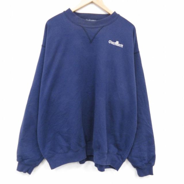 古着 カーハート 長袖 スウェット メンズ 00年代 00s ワンポイントロゴ