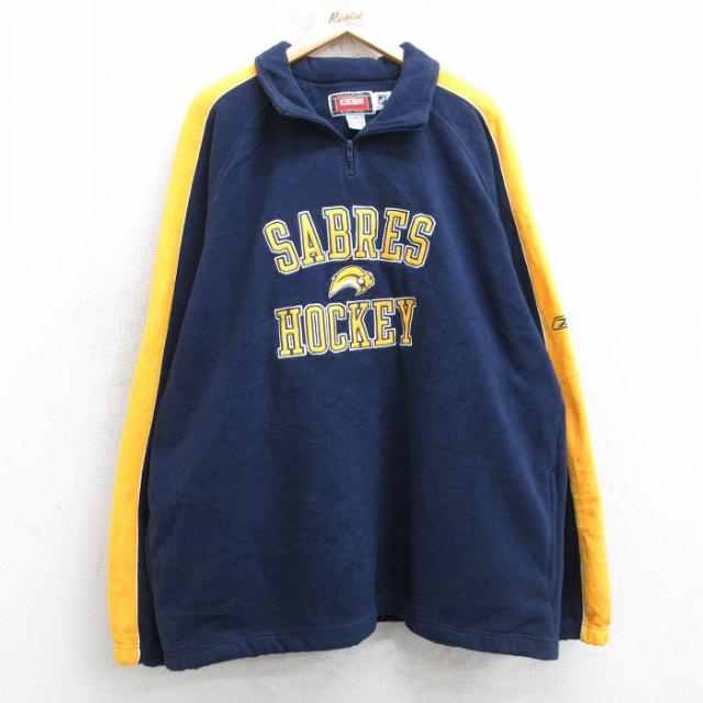 古着 長袖 ハーフジップ フリース ジャケット メンズ 00年代 00s NHL