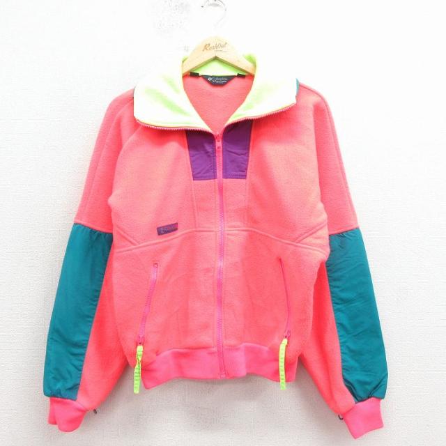 古着 コロンビア 長袖 フリース ジャケット メンズ 90年代 90s ワンポイ