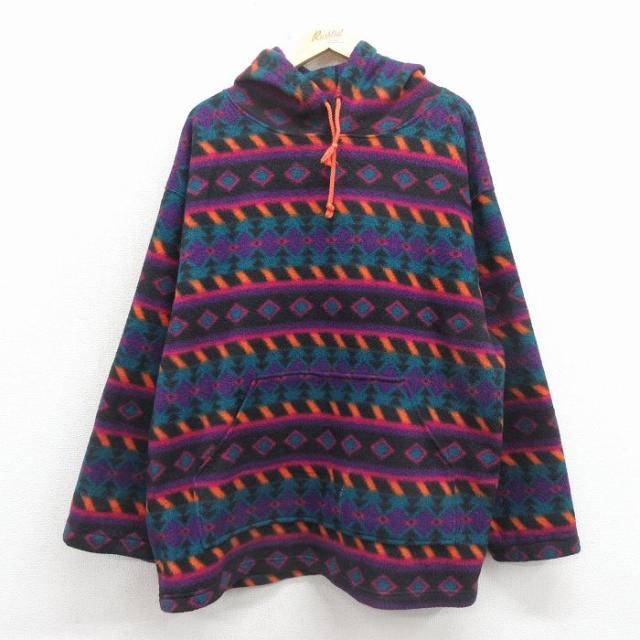 古着 TODAYS NEWS 長袖 フリース ジャケット パーカー メンズ 90