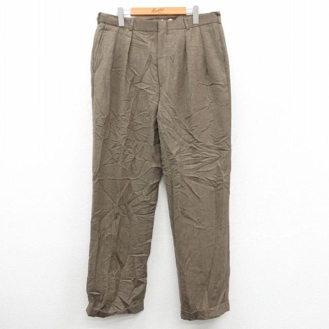 古着 ランズエンド スラックス パンツ メンズ 90年代 90s ウール USA