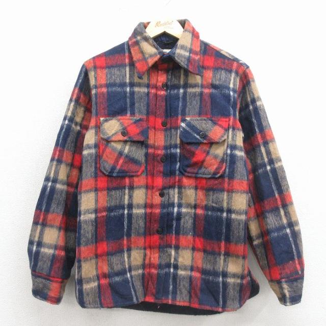 古着 長袖 ウール シャツ キッズ ボーイズ 子供服 80年代 80s CPO 