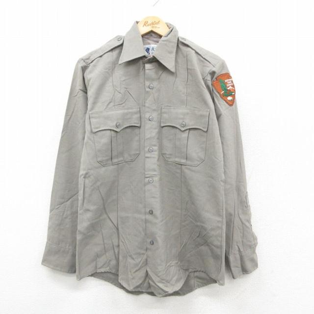 古着 長袖 ワーク シャツ メンズ 90年代 90s NATIONAL USA製