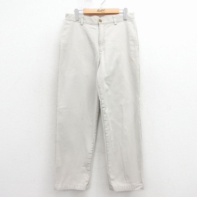 古着 エルエルビーン パンツ メンズ 00年代 00s コットン ベージュ 内側