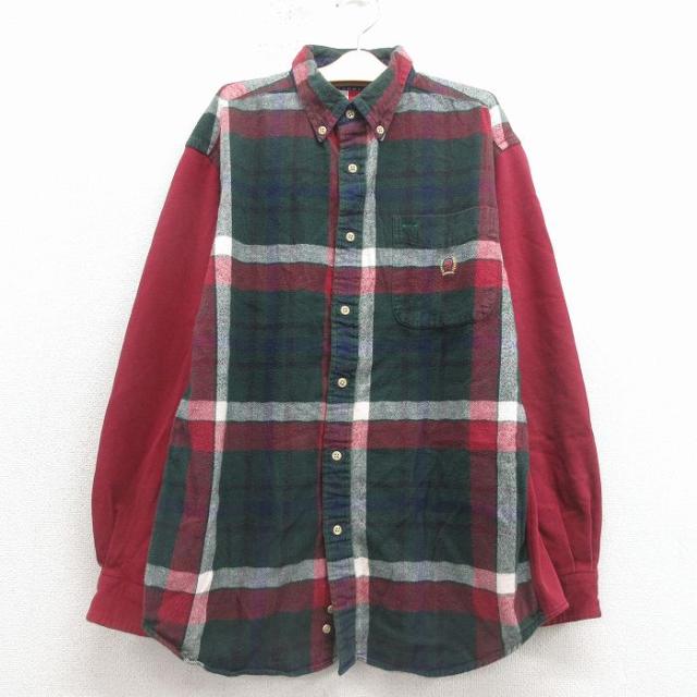古着 トミーヒルフィガー 長袖 ブランド シャツ キッズ 子供服 90年代 90