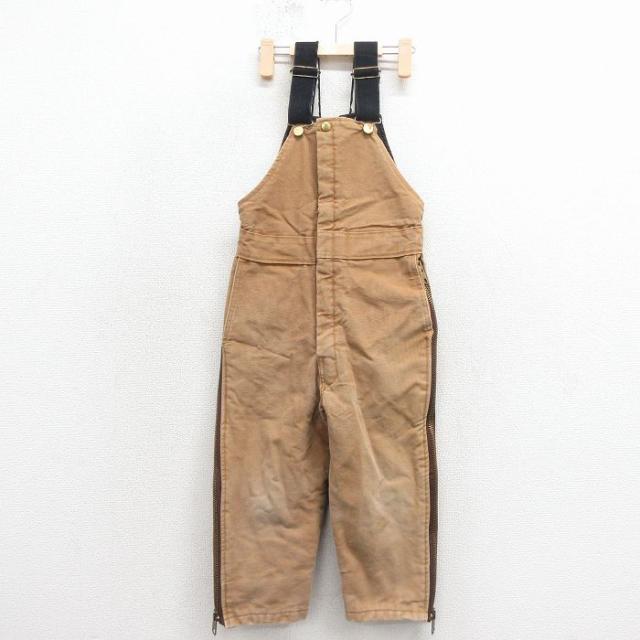 古着 オーバーオール キッズ 子供服 90年代 90s ダック地 コットン US