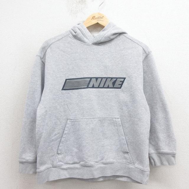 古着 ナイキ NIKE 長袖 スウェット パーカー キッズ 子供服 00年代 0