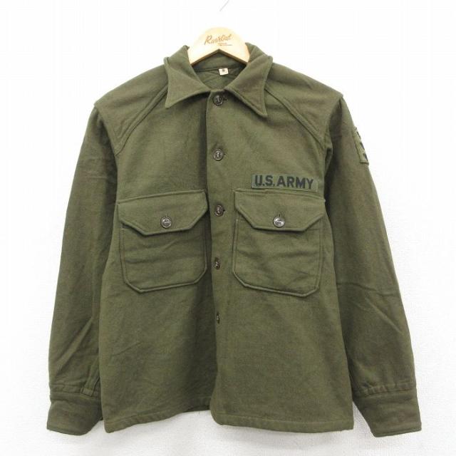 古着 長袖 ビンテージ ミリタリー シャツ メンズ 50年代 50s USアーミ