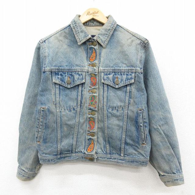 古着 ギャップ GAP 長袖 ジージャン レディース 90年代 90s ペイズリ