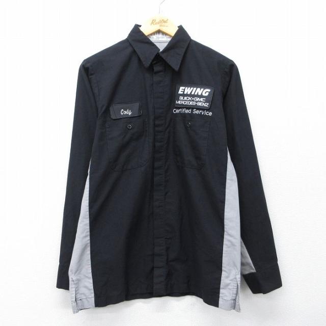 古着 レッドキャップ 長袖 ワーク シャツ メンズ 00年代 00s EWING
