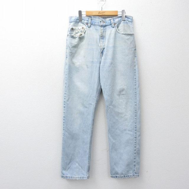 古着 ジーンズ Levis リーバイス 505 メンズ 00年代 00s ヒゲ 