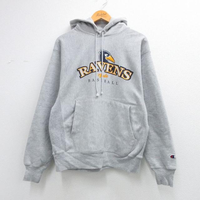 古着 長袖 チャンピオン Champion リバースウィーブ パーカー メンズ
