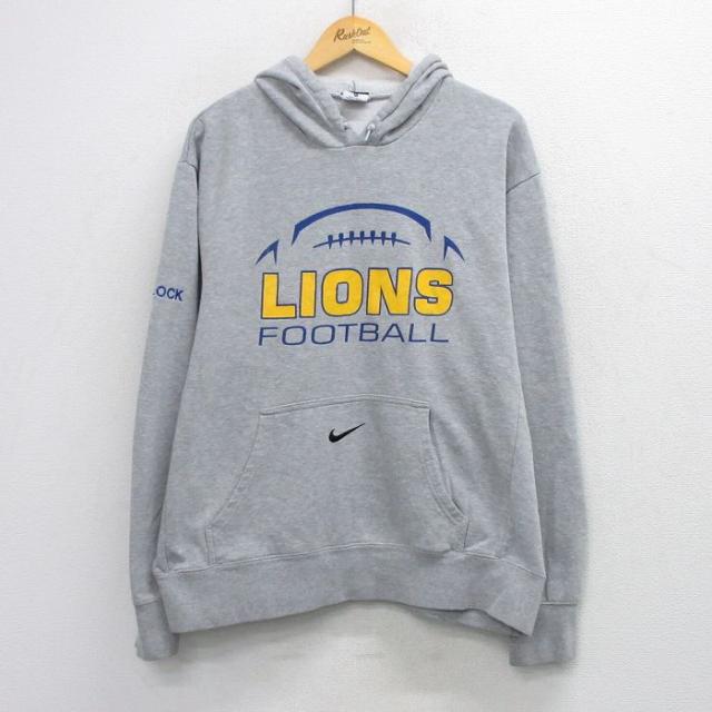 古着 ナイキ NIKE 長袖 スウェット パーカー メンズ LIONS フットボ