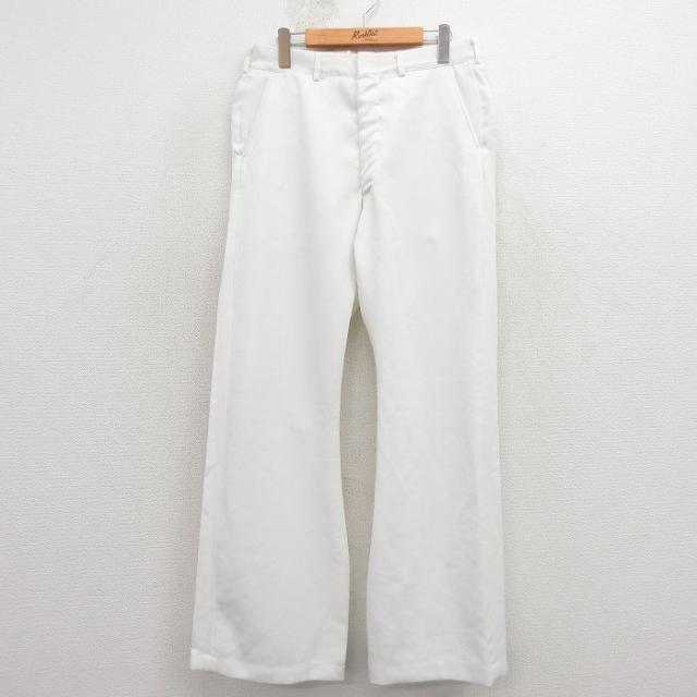 古着 ミリタリー パンツ メンズ 80年代 80s フレア USA製 白 26m