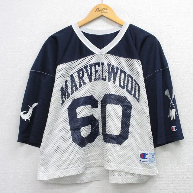 古着 チャンピオン Champion 7分袖 ビンテージ フットボール Tシャツ