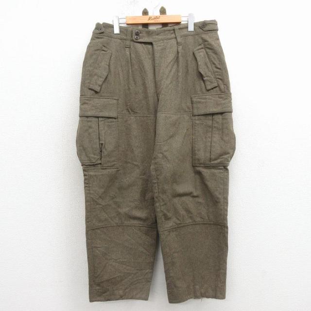 古着 ビンテージ ミリタリー パンツ メンズ 60年代 60s ドイツ軍 濃緑 
