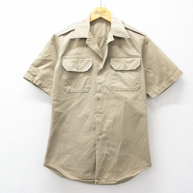古着 半袖 ビンテージ ミリタリー シャツ メンズ 70年代 70s コットン