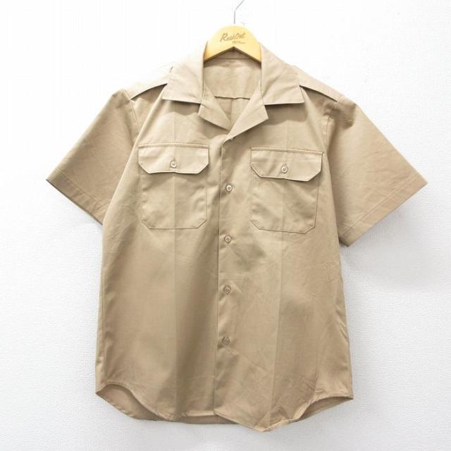 古着 半袖 ビンテージ ミリタリー シャツ メンズ 70年代 70s 開襟 オー