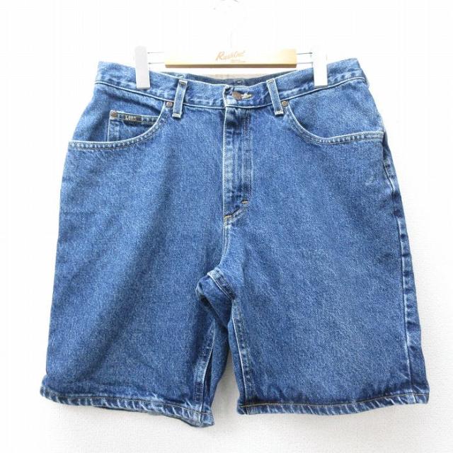 古着 リー Lee ショート パンツ ショーツ メンズ コットン 紺 デニム 2