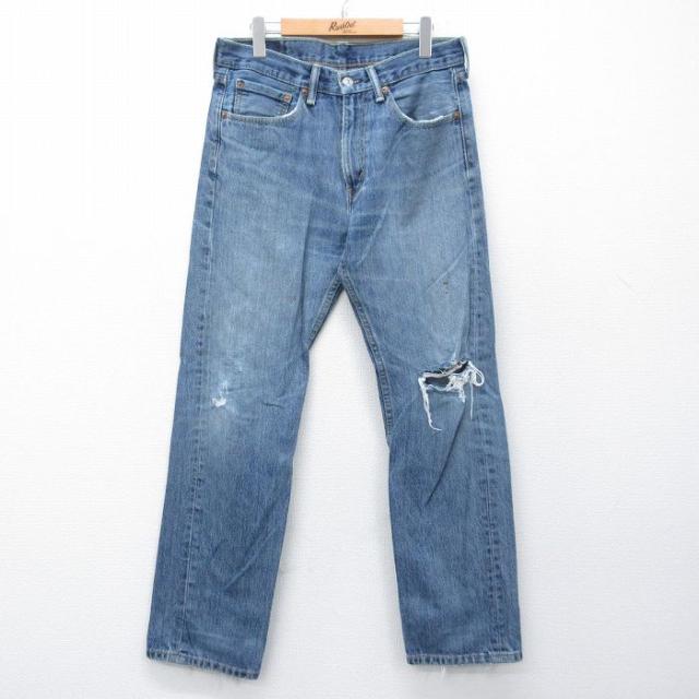 古着 ジーンズ リーバイス Levis 505 メンズ ヒゲ コットン 紺 デニ