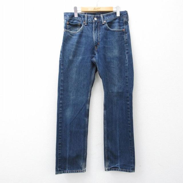 古着 ジーンズ リーバイス Levis 505 メンズ ヒゲ コットン 紺 デニ