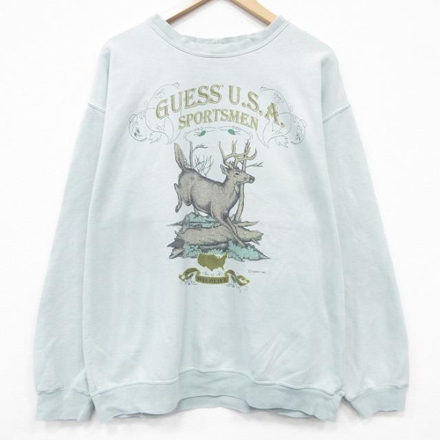 古着 ゲス GUESS 長袖 ブランド スウェット メンズ 90年代 90s シ