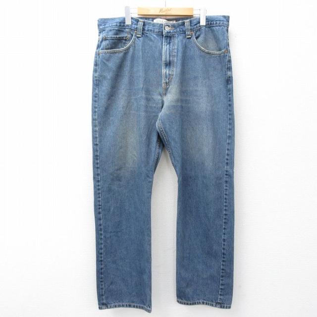 古着 ジーンズ Levis リーバイス 505 メンズ ヒゲ コットン 紺 デニ