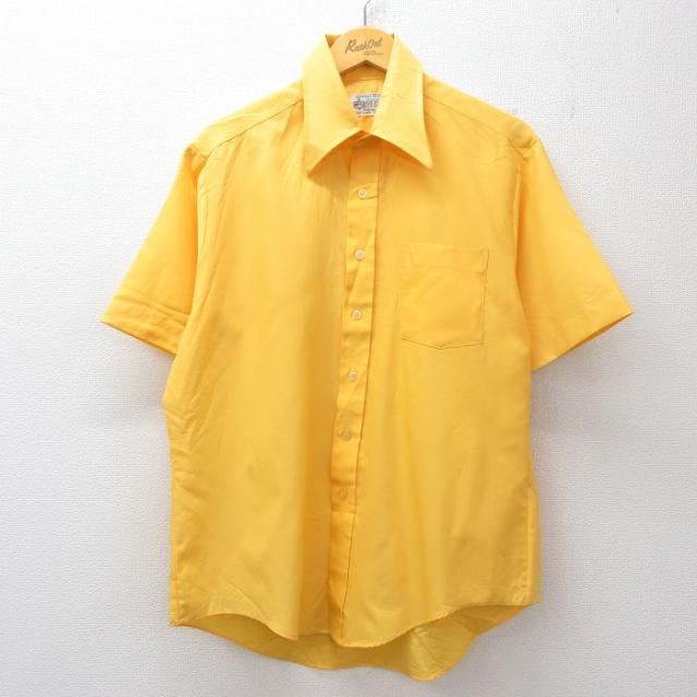 古着 Kマート 半袖 シャツ メンズ 70年代 70s 黄 26apr27 中古