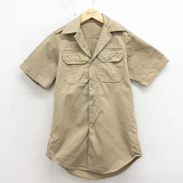 古着 半袖 ビンテージ ミリタリー シャツ メンズ 70年代 70s コットン