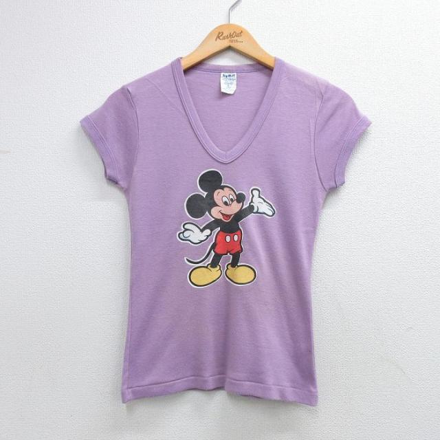 古着 半袖 ビンテージ Tシャツ レディース 80年代 80s ディズニー ミッ