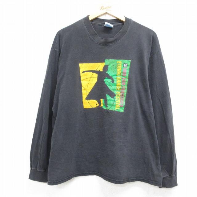 古着 ヘインズ 長袖 ビンテージ Tシャツ メンズ 90年代 90s ETHNI
